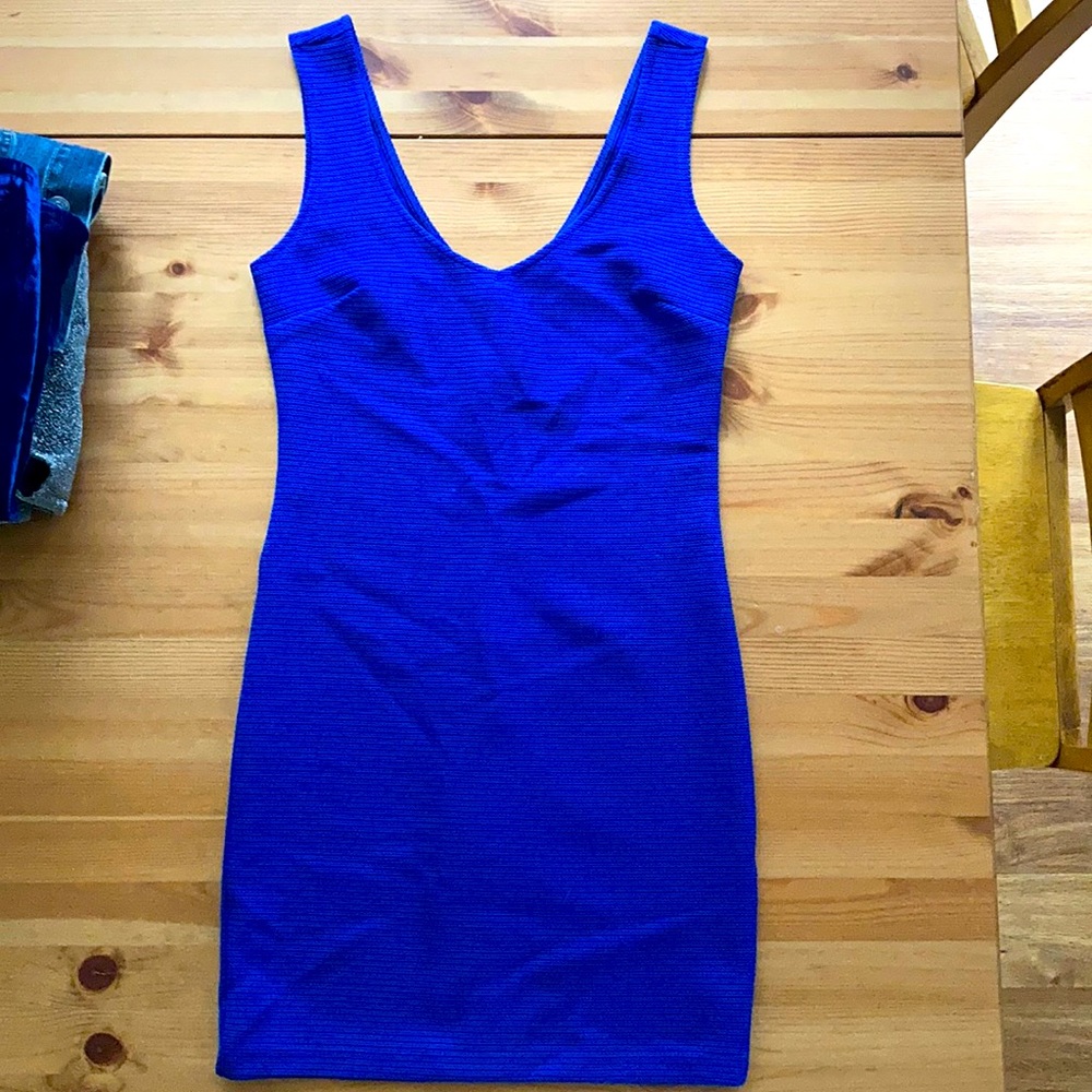 Blue bodycon dress